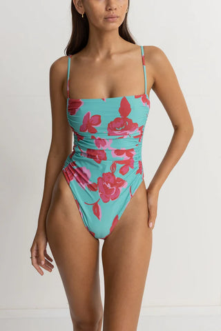Scrunched Side One Piece, Inferna Floral