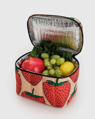 Puffy Cooler Bag, Strawberry