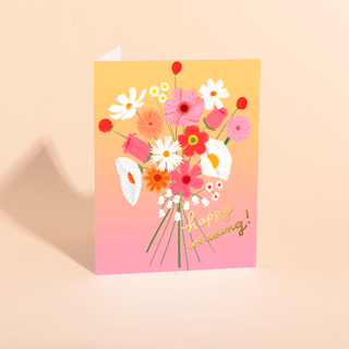 Carolyn Suzuki - HAPPY BOUQUET - Wedding Card