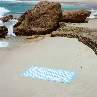 Overexposed Aquatic Blue Organic Towel