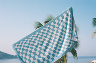 Overexposed Aquatic Blue Organic Towel