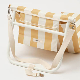 Sunnylife - Reclining Beach Chair Mango Bay Golden Mustard Stripe