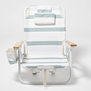 Sunnylife - Deluxe Beach Chair La Palma Sage Stripe