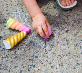 Handmade Sidewalk Chalk, Rainbow Unicorn Horn