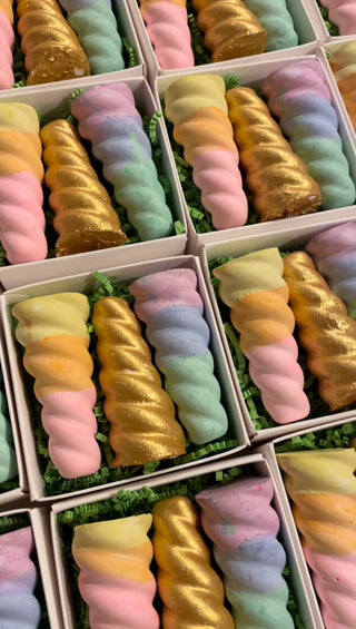 Handmade Sidewalk Chalk, Rainbow Unicorn Horn