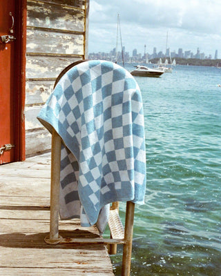 Overexposed Aquatic Blue Organic Towel