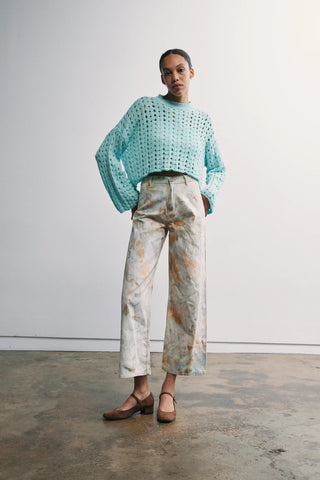 Sailor Pants, Ivory natural tie dye