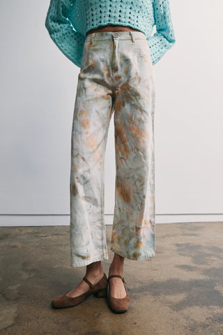 Sailor Pants, Ivory natural tie dye