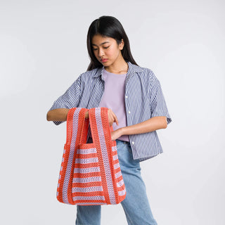 Raffia Stripe T-Shirt Bag
