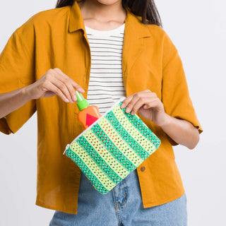 VERLOOP Raffia Stripe Pouch