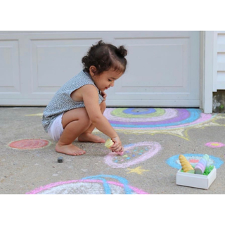 Handmade Sidewalk Chalk, Rainbow Unicorn Horn
