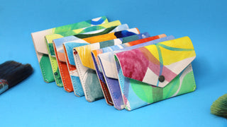Ark Colour Design - Hand painted Abstract Popper Coin Purse Card Holder