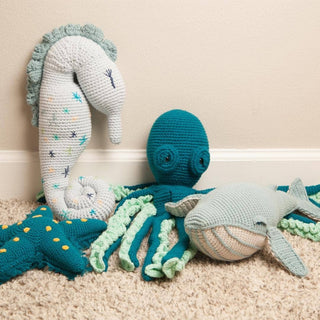 BEBEMOSS, LLC - Stuffed animal toy, seahorse, organic cotton