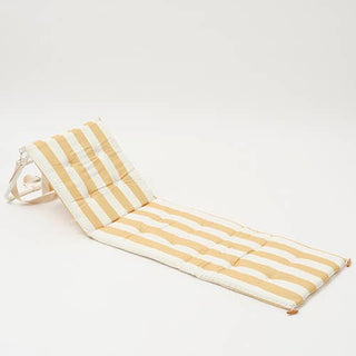 Sunnylife - Reclining Beach Chair Mango Bay Golden Mustard Stripe