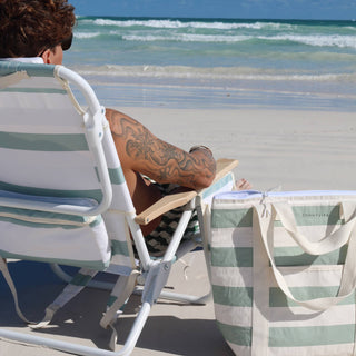 Sunnylife - Deluxe Beach Chair La Palma Sage Stripe