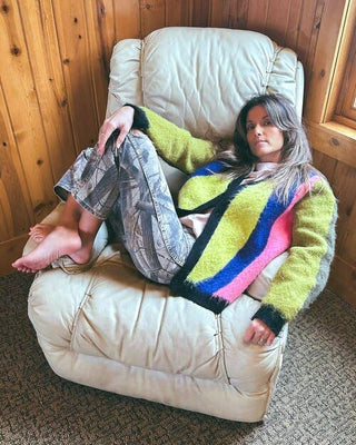 Good Days - Striped Mohair Cardigan