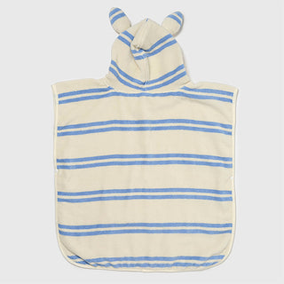 Sunnylife - Kids Character Hooded Towel Sid the Seagull Blue Stripe
