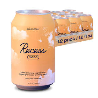 Recess MOOD Sparkling Water, 12oz: Strawberry Rose