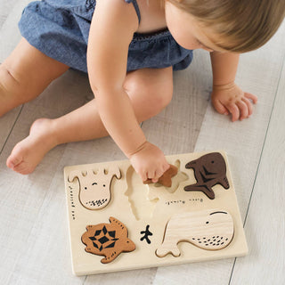 Wee Gallery - Wooden Tray Puzzle - Ocean Animals