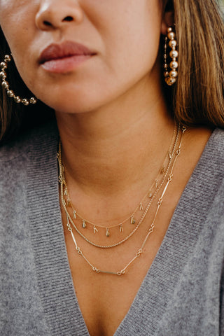 Sequin and Fringe Necklace