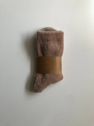 Billy Bamboo - FLUFFY ANGORA SOCKS - NEUTRAL