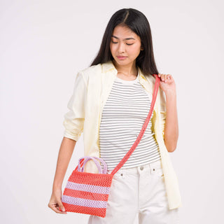 VERLOOP | knits - Stripe Raffia Mini Tote