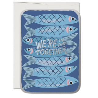 Red Cap Cards - Sardines encouragement greeting card