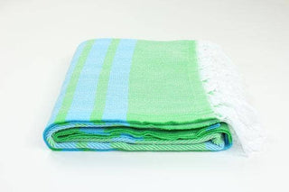 Premium Turkish Herringbone Towel, Green