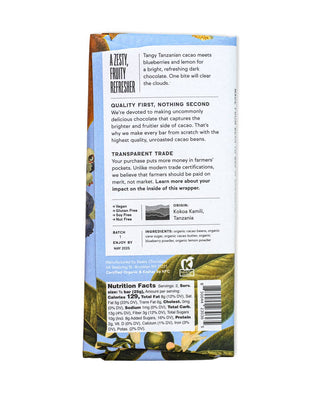 Raaka Chocolate - 60% Blueberry Lemon Bar - Spring Easter Limited Batch
