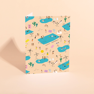 Carolyn Suzuki - POOL PARTY FOREVER - Birthday Card