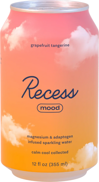 Recess MOOD Sparkling Water, 12oz: Strawberry Rose