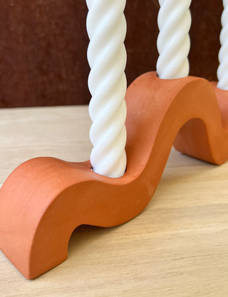 Well Hello Studio - Earth Tone Squiggle Candle Holder