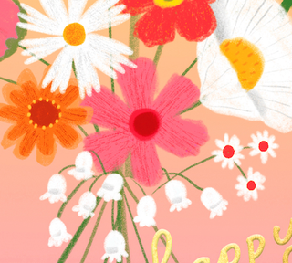 Carolyn Suzuki - HAPPY BOUQUET - Wedding Card
