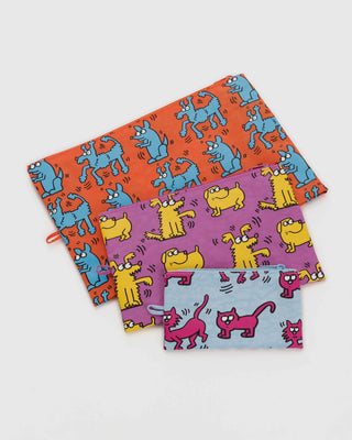 Go Pouch Set, Keith Haring Pets