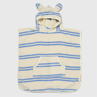 Sunnylife - Kids Character Hooded Towel Sid the Seagull Blue Stripe
