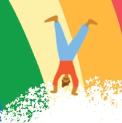 Carolyn Suzuki - Rainbow Slide - Die Cut Sticker