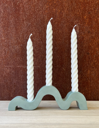 Well Hello Studio - Earth Tone Squiggle Candle Holder