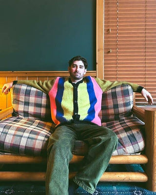 Good Days - Striped Mohair Cardigan