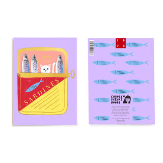 Carolyn Suzuki - SARDINES HAPPY BIRTHDAY TINNED FISH GREETING CARD