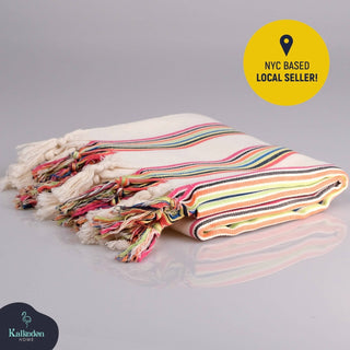 Kalkedon Towels - Turkish Blanket | Handwoven Cotton Throw Blanket | Farmhouse