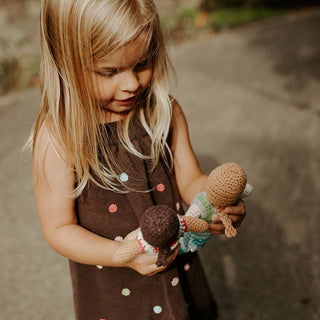 Pebble - Handmade Mermaid Rattle in Turquoise