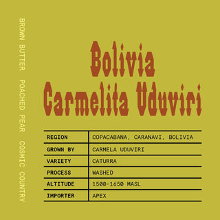 Bolivia Carmelita Uduviri Coffee Beans