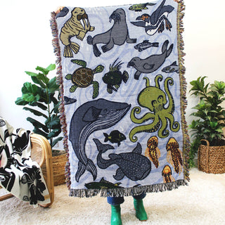 Sea Life Mini Tapestry Blanket