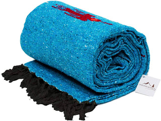 West Path - Aqua Blue Baja Thunderbird Blanket