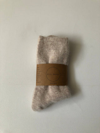 Billy Bamboo - FLUFFY ANGORA SOCKS - NEUTRAL