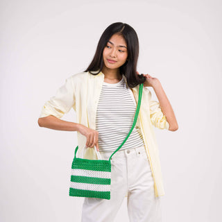 VERLOOP | knits - Stripe Raffia Mini Tote