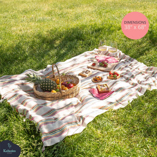 Kalkedon Towels - Turkish Blanket | Handwoven Cotton Throw Blanket | Farmhouse