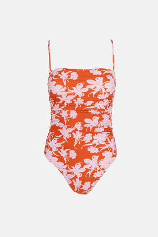 Catalina Floral Scrunched Side One Piece