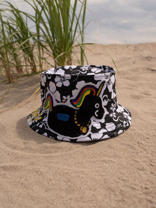 Derrick Adams x TLRAR Floral Chain-stitch Bucket Hat