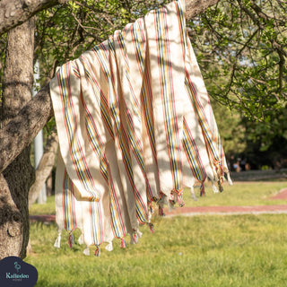 Kalkedon Towels - Turkish Blanket | Handwoven Cotton Throw Blanket | Farmhouse